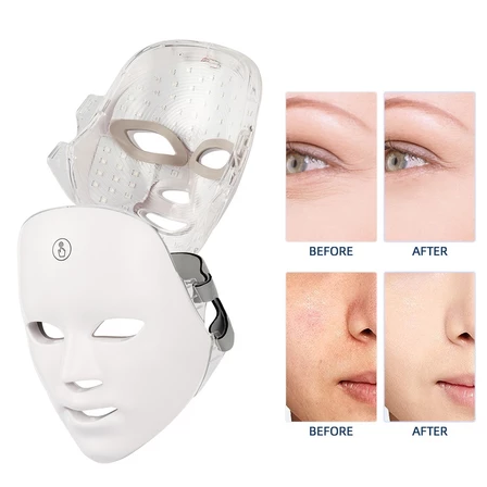 Máscara Facial LED 7 cores - Fóton Terapia Para Cuidados Com A Pele Endurecimento Anti-Envelhecimento Beleza Facial