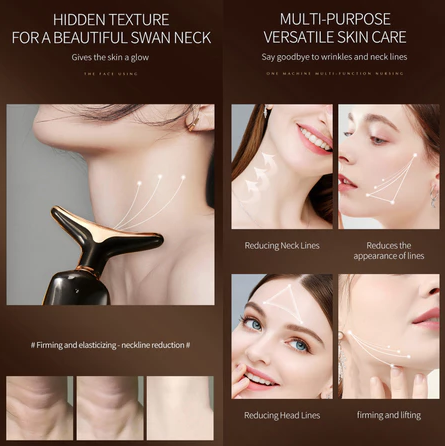 Massageador Facial & Pescoço 5 em 1 – Anti-Rugas, Redutor de Papada e Lifting Imediato